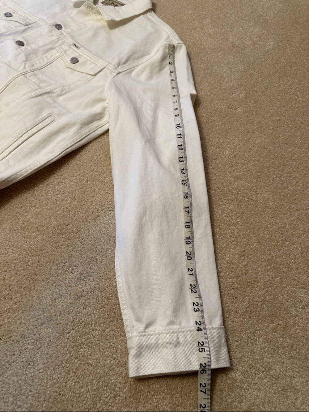 Polo by Ralph Lauren Men's White Denim Trucker Jacket Size XL - Picture 9 of 11